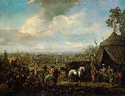 Johannes Lingelbach Flemish Town Sieged by the Spanish Soldiers oil painting artist